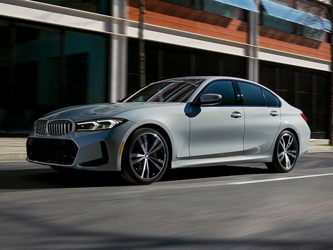 Interior shot of the 2024 BMW 330i showcasing interior design enhancements with the optional M Sport package