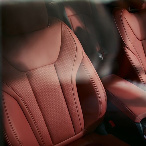 Interior detail of standard Perforated SensaTec upholstery