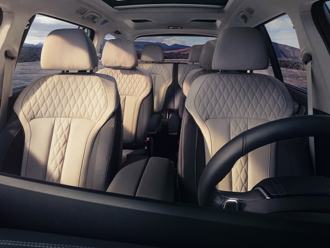 Interior of 2025 BMW X7 with Captain's Chair seating for six