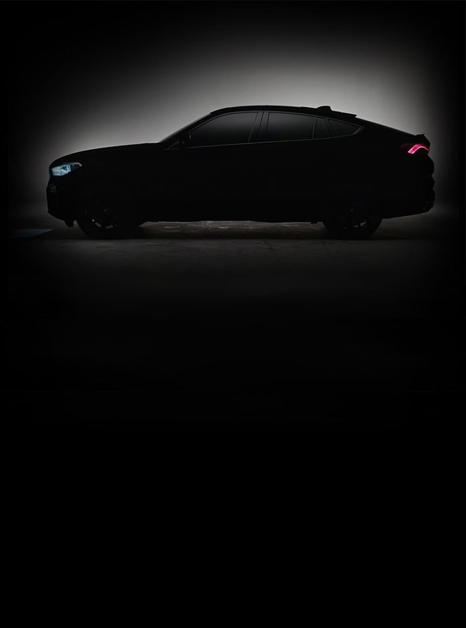 Side profile of the world's only Vantablack BMW X6