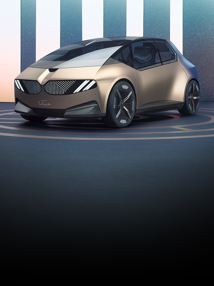 The BMW i Vision Circular in a futuristic studio