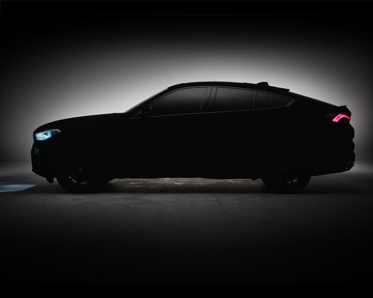 Profile of BMW VBX6 Concept Vehicle showing Vantablack coating