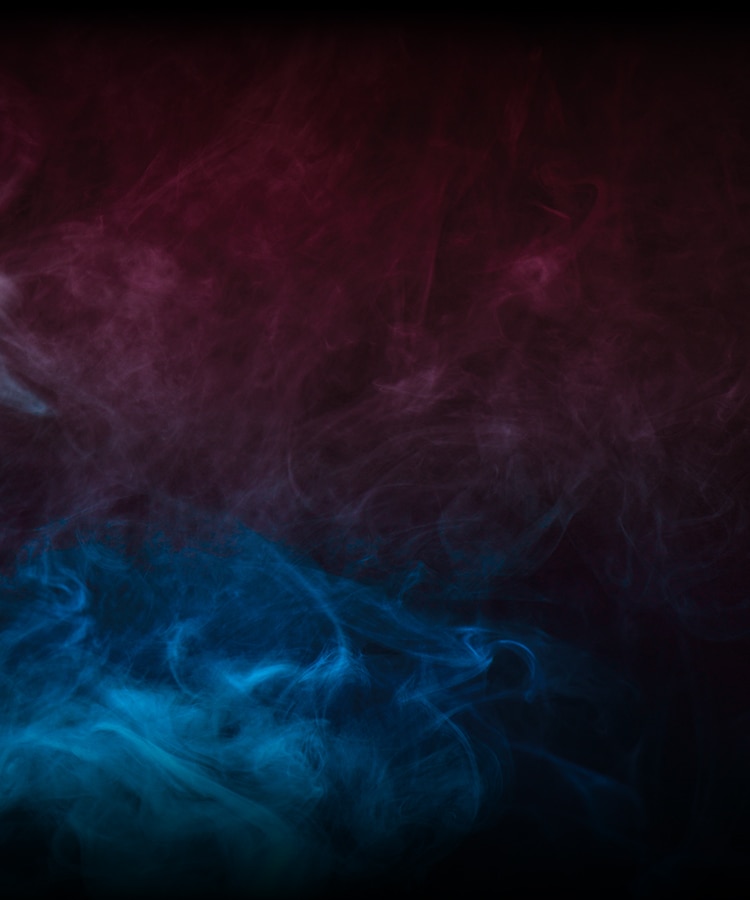 Background image of red and blue swirls of light