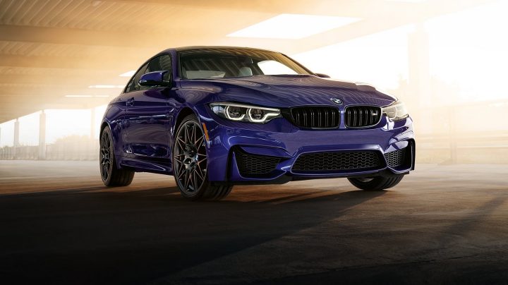 A BMW M4 Edition M Heritage Coupe in Velvet Blue