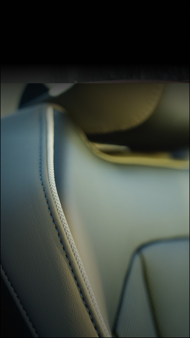 A close-up image showing the luxurious upholstery of the X3