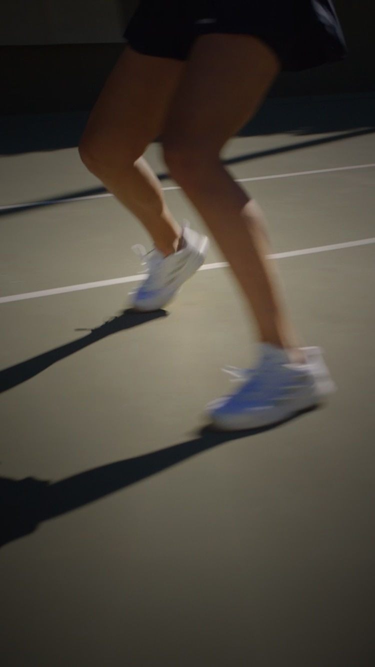 A close-up of Ana Ivanović’s footwork during a match
