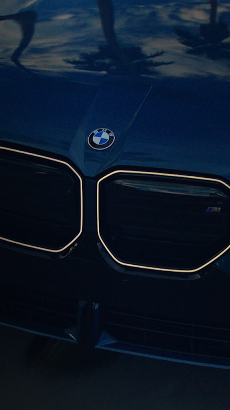 A close-up image of the front of the X3, showing the dramatic kidney grille