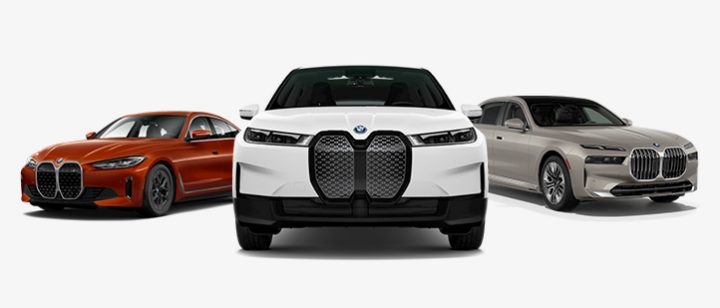 3 BMWs parked side by side