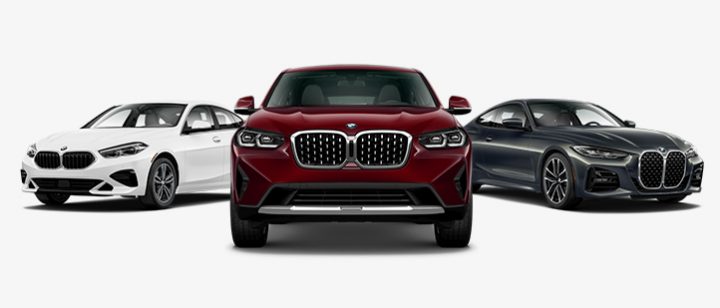 3 BMWs parked side by side