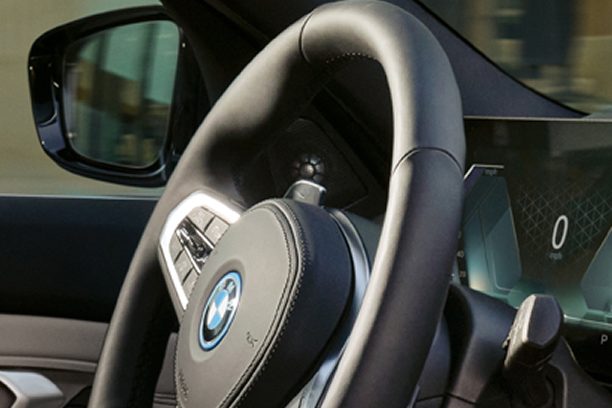 Interior shot detailing the M Sport Steering Wheel