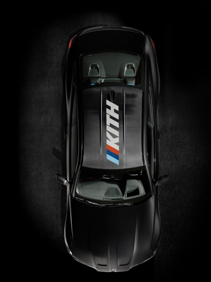 Overhead view of the 2022 BMW M4 Competition x Kith with optional Kith branded roof