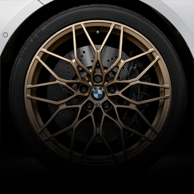 Detail of a wheel designed by BMW M