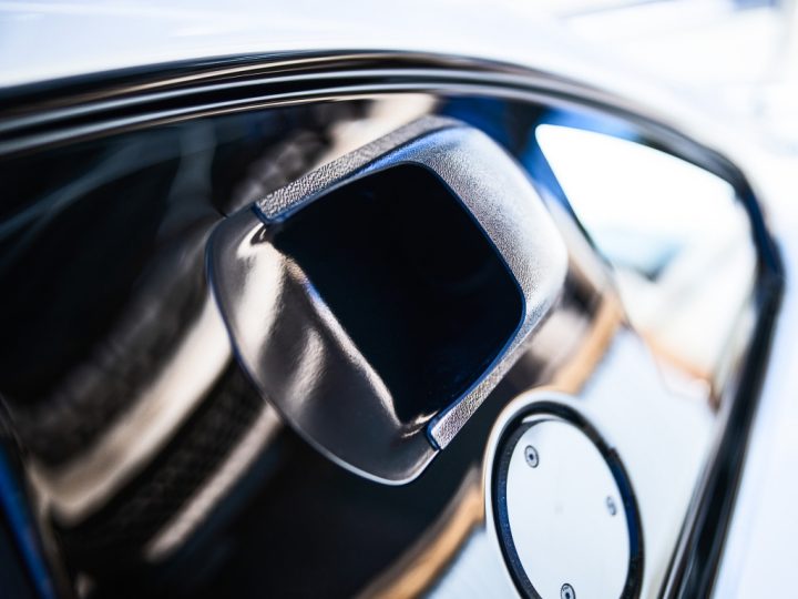 Detail of Makrolon windows on a BMW M2 CS Racing