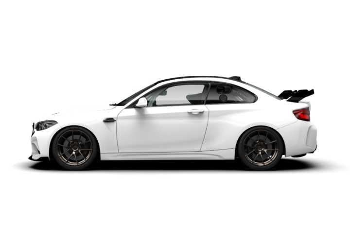 Profile view of the BMW M2 CS Racing