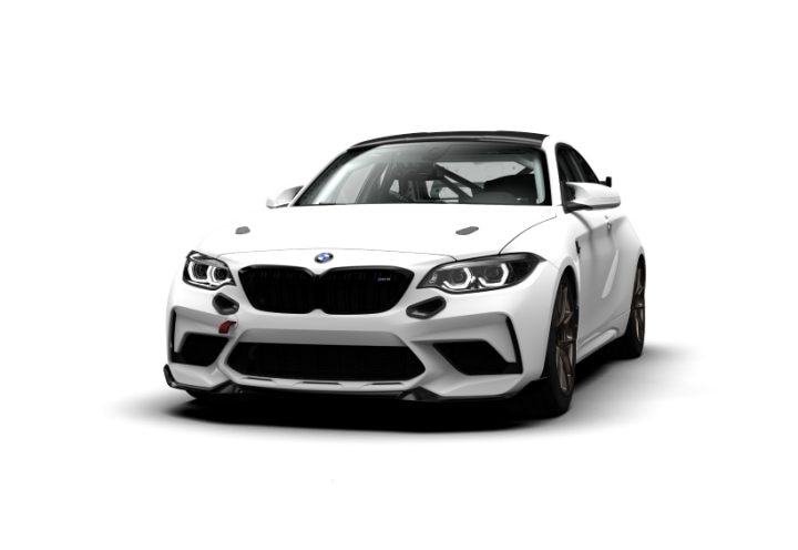 Front quarter view of the BMW M2 CS Racing