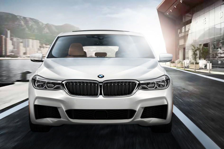 Head-on shot of the BMW 6 Series Gran Turismo in motion
