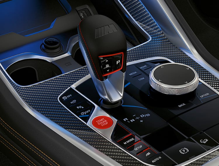 Detail shot of the BMW M Gear Shifter