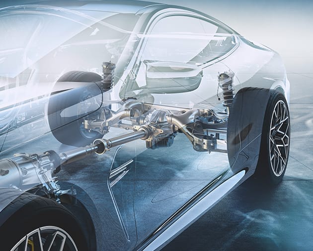 Illustration of the Adapative BMW M Suspension and Active M Differential