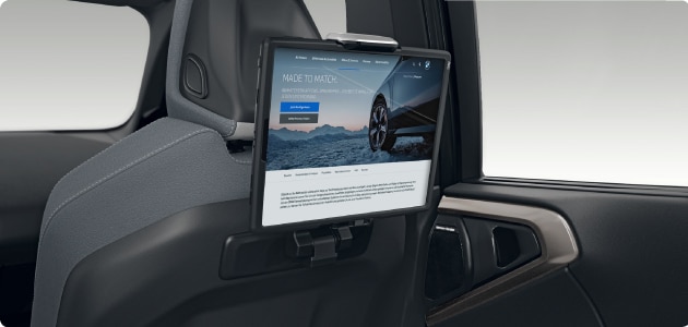 Close up of Rear Seat Tablet Holder