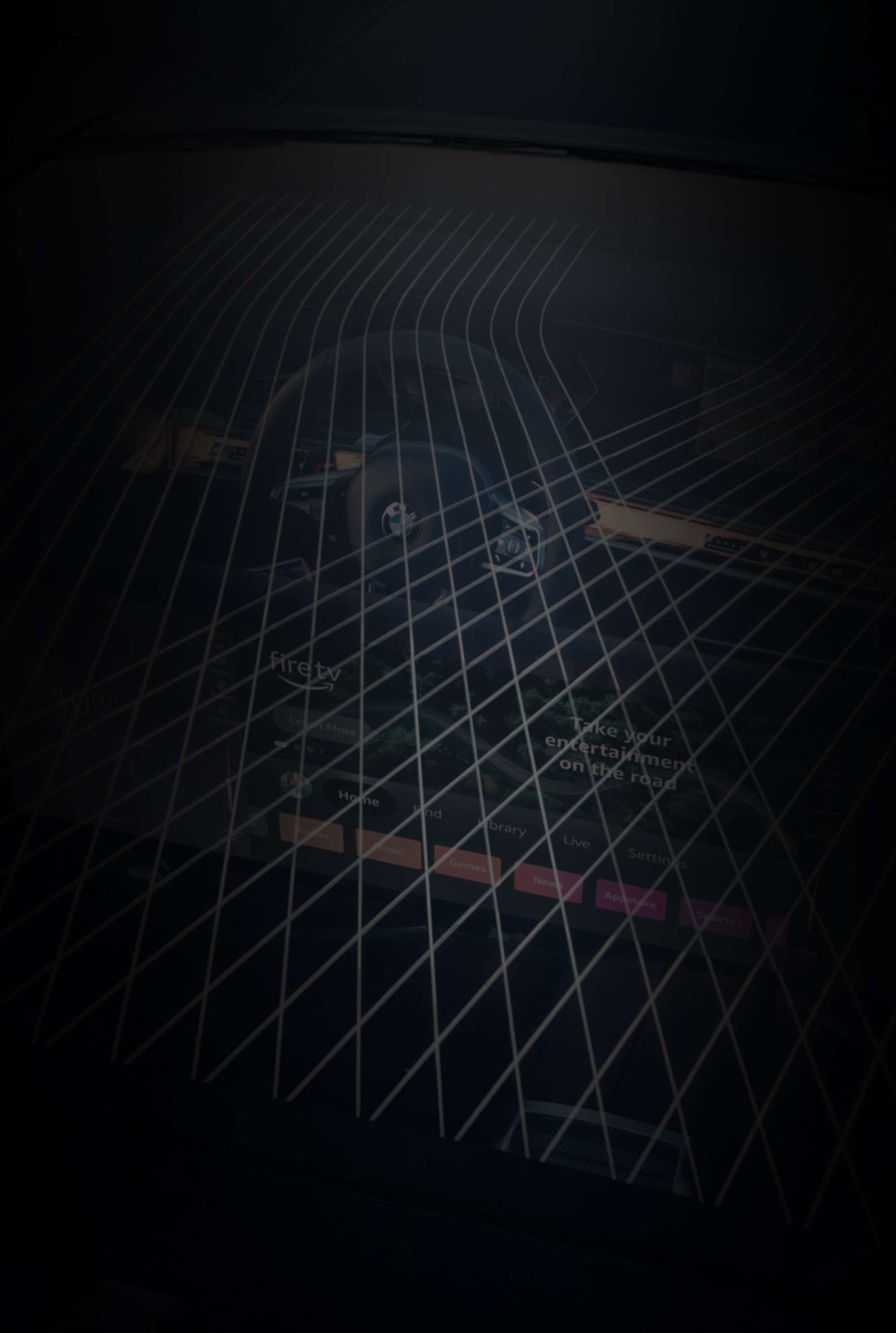 Looking down through the Sky Lounge LED Panoramic Roof on a 2025 BMW 7 Series Sedan