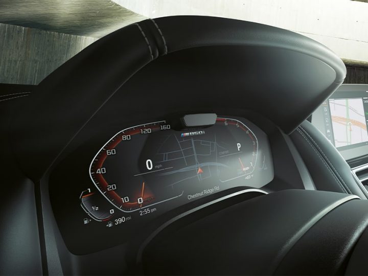 Detail of BMW Live Cockpit Professional system in a 2026 8 Series Convertible
