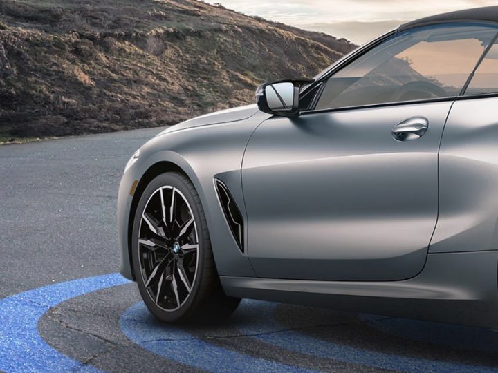 A diagram of active sensors on the 2026 BMW M850i xDrive Convertbile