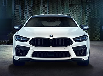 Front view of the 2025 BMW M8 Competition Gran Coupe