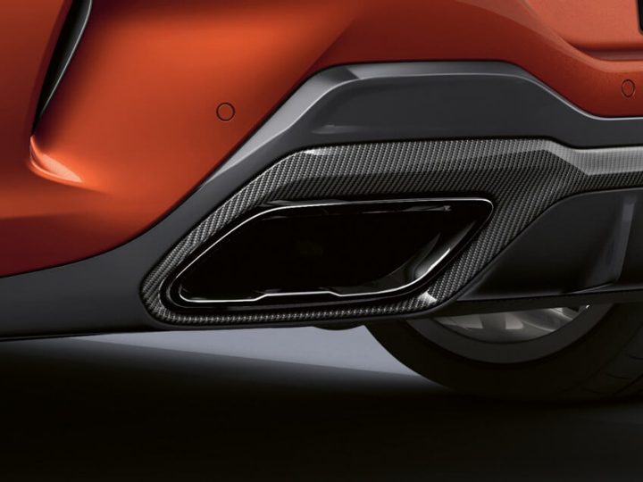 Detail of available M Carbon Exterior Package on the rear diffuser